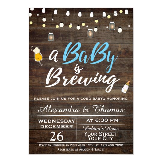 baby brewing shower invitations