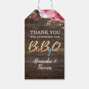 BabyQ BBQ Baby Shower Gift Tag Thank You