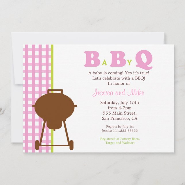 BaByQ BBQ Baby Shower Invitation (Front)