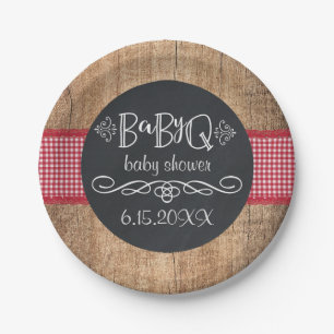 BabyQ BBQ Baby Shower Party Plates