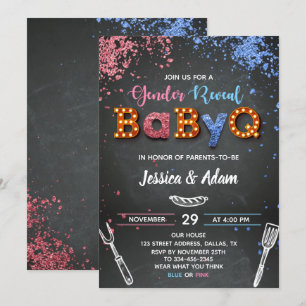 BabyQ Gender Reveal Invitation
