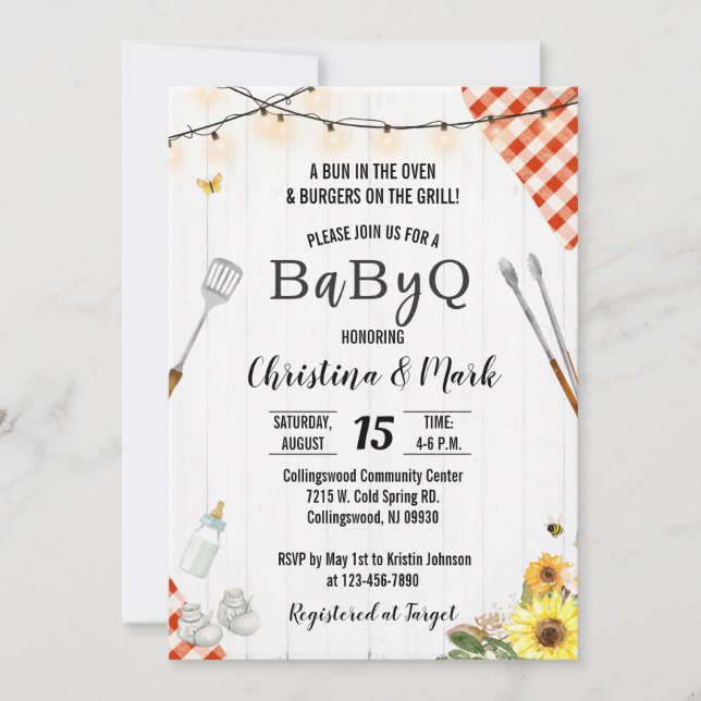 BabyQ Shower Invitations Gender Neutral (Front)