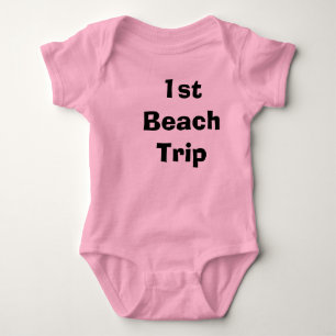 Baby's 1st Beach Trip Infant T-Shirt Baby Bodysuit