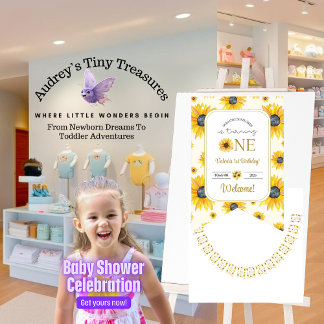 Baby's 1st Birthday - Our Little Sunflower Bunting