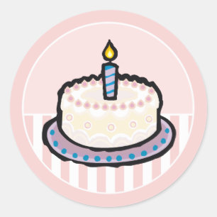 Baby's 1st Birthday Party Invitation Stickers