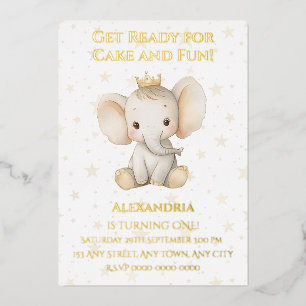 Baby's 1st birthday personalised princess elephant