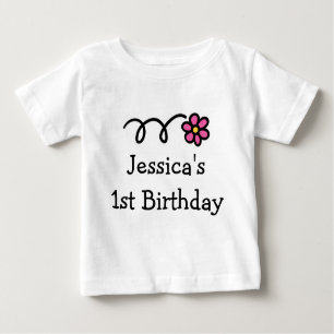Babys 1st Birthday shirt Personalised girl name