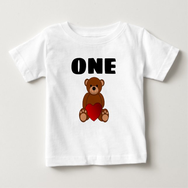 BABY'S 1ST BIRTHDAY TEDDY BEAR T-SHIRT (Front)