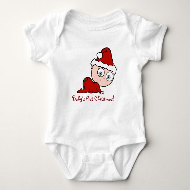 Baby's 1st Christmas Baby Bodysuit (Front)