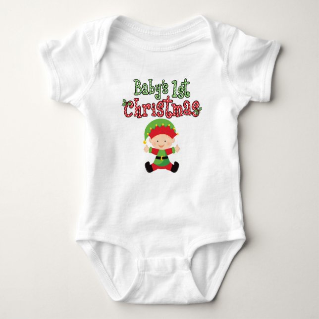 Baby's 1st Christmas Baby Elf Bodysuit (Front)