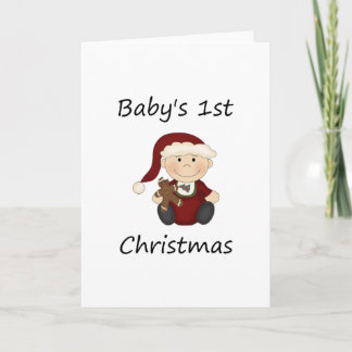 Baby's 1st Christmas (boy) Holiday Card