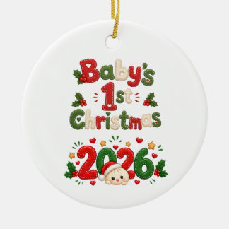 Baby's 1st Christmas Ceramic Ornament