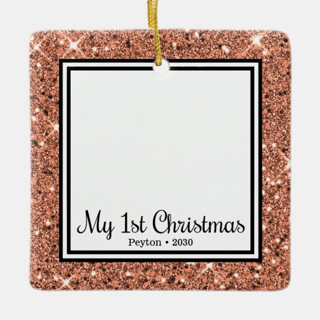 Baby's 1st Christmas Ceramic Ornament (Front)
