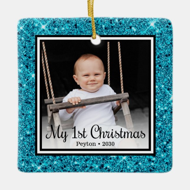 Baby's 1st Christmas Ceramic Ornament (Front)
