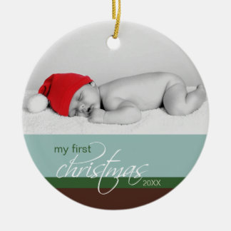 Baby's 1st Christmas Custom Ornament (blue)