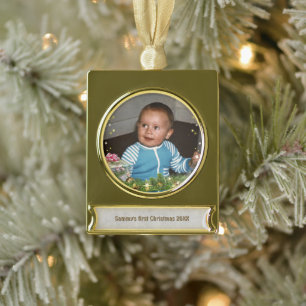 Baby's 1st Christmas (customisable) Metal Ornament