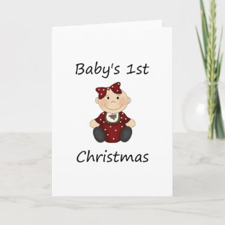 Baby's 1st Christmas (girl) Holiday Card