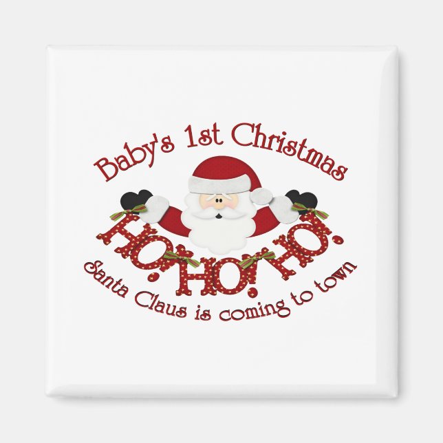 Babys 1st Christmas Magnet (Front)