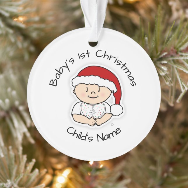 Baby's 1st Christmas Ornament - Personalised (Tree)