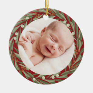 Baby's 1st Christmas Photo Keepsake Ceramic Ornament