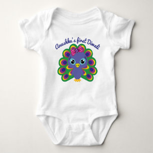 Baby's 1st Diwali - custom name Baby Bodysuit