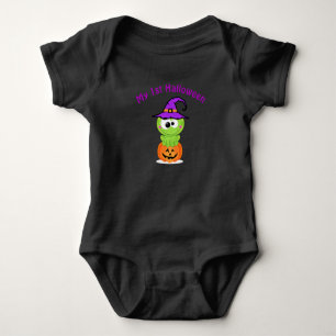 Baby's 1st Halloween Little Witch Frog Baby Bodysuit