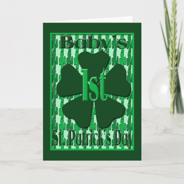 Baby's 1st St. Patrick's Day Card (Front)
