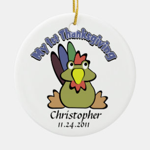 Baby's 1st Thanksgiving Ceramic Tree Decoration