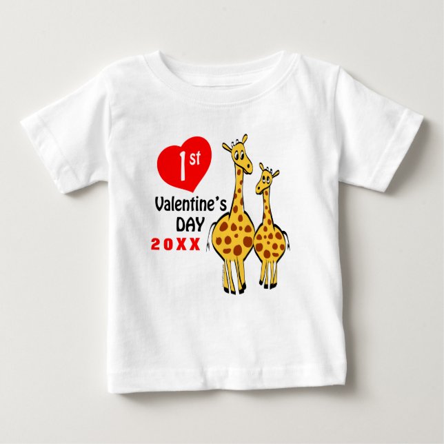 Baby's 1st Valentines Day Baby T-Shirt (Front)