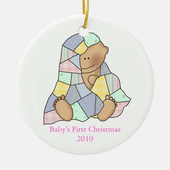 Baby's Blanket First Christmas ornament (Front)