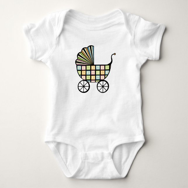 Baby's Blocks Stroller Baby Bodysuit (Front)