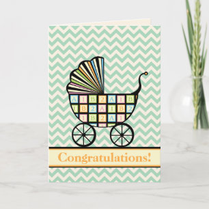 Baby's Blocks Stroller Greeting Card