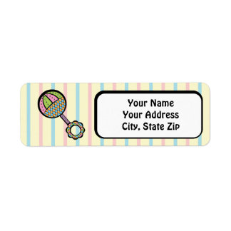 Baby's Blocks Stroller Return Address Label
