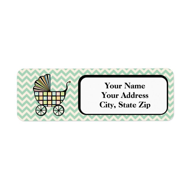 Baby's Blocks Stroller Return Address Label (Front)