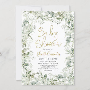 Baby's Breath Baby Shower Invitation