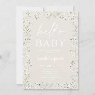 Baby's Breath Baby Shower Invitation