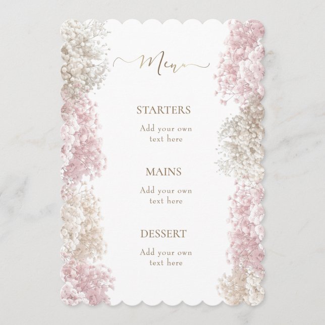 Baby's Breath  Menu (Front)