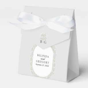 Baby's Breath Monogram Gypsophila Floral Wedding Favour Box