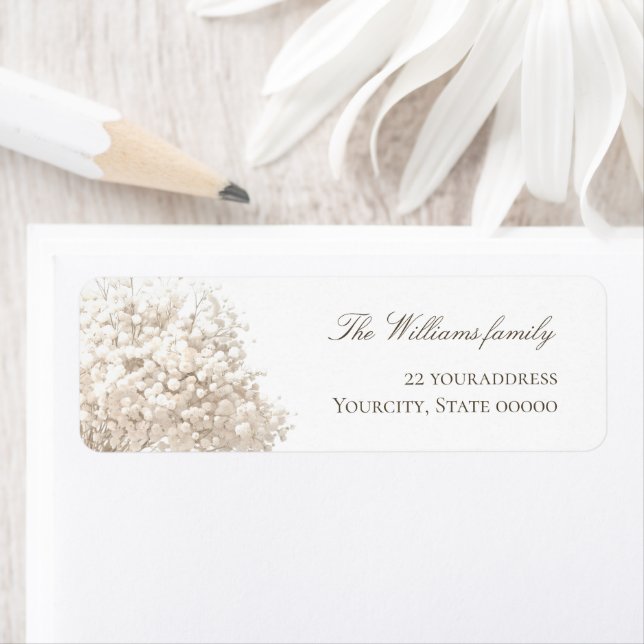 baby's breath return address label (Insitu)