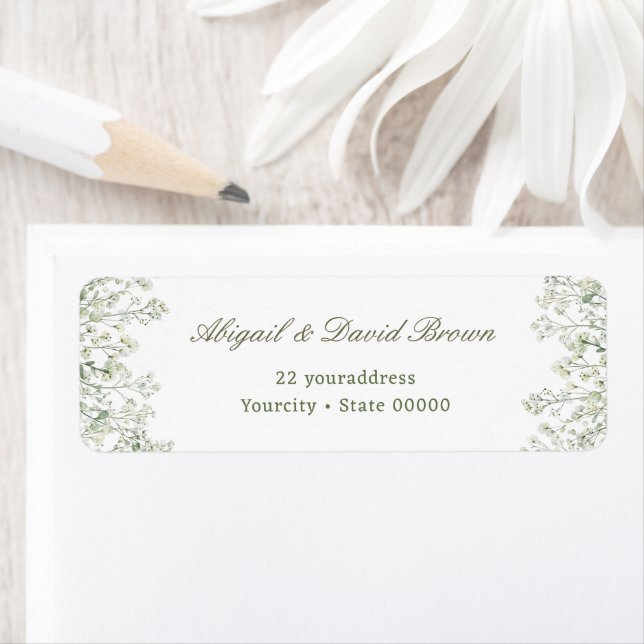 Baby's Breath Return Address Label (Insitu)