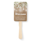 Baby's Breath Rustic Burlap Wedding Program