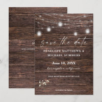 Baby's Breath Rustic Save The Date