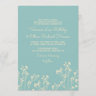 Baby's Breath Silhouette - Beautiful Wedding Invitation