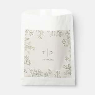 Baby's Breath Wedding Monogram Favour Bag