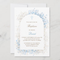 Baby's Breath white blue baby boy Baptism