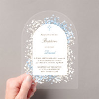 Baby's Breath white blue flowers Baptism