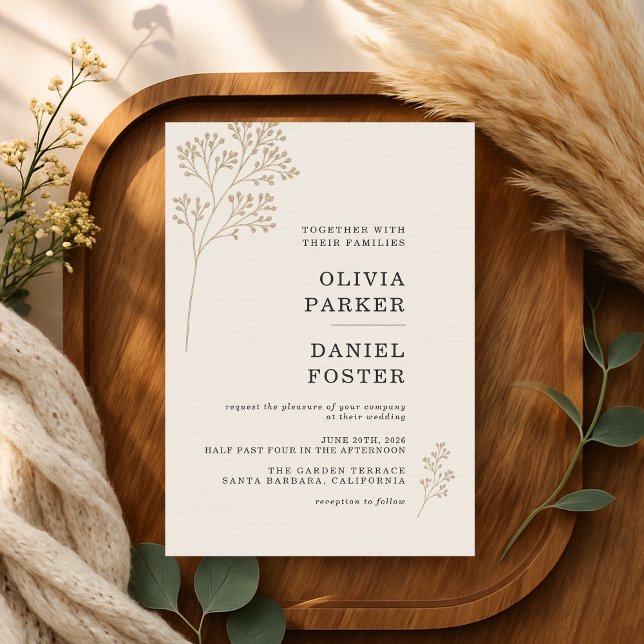 Baby's Breathe Wedding Invitation (Creator Uploaded)