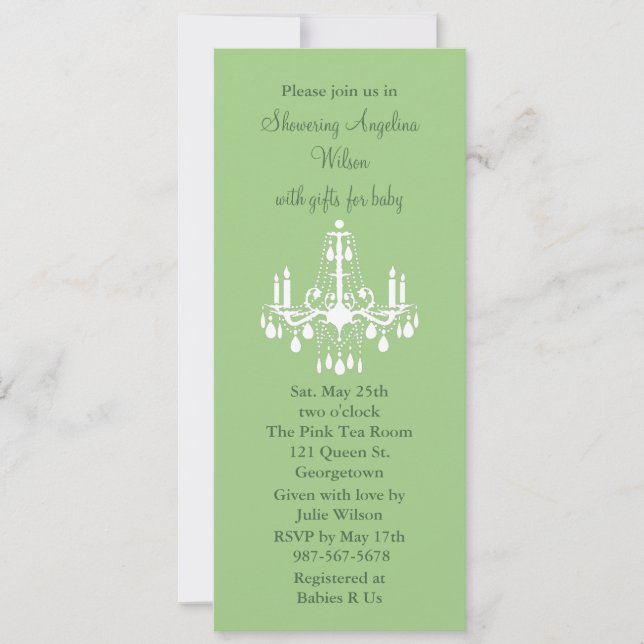 Baby's Chandelier Invitation (Front)