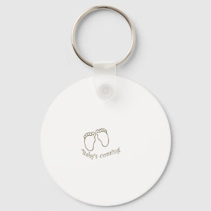 babys coming feet key ring