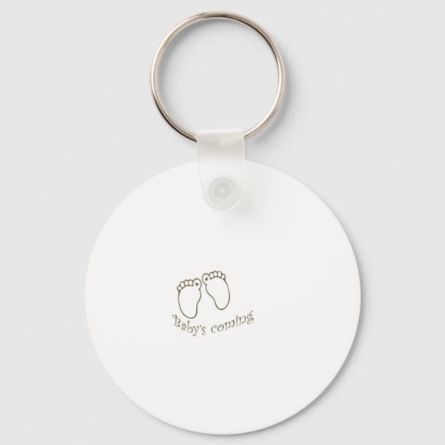 babys coming feet key ring (Front)